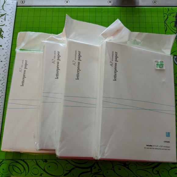 Other - Lifestyle crafts A7 letter press flat cards and envelopes